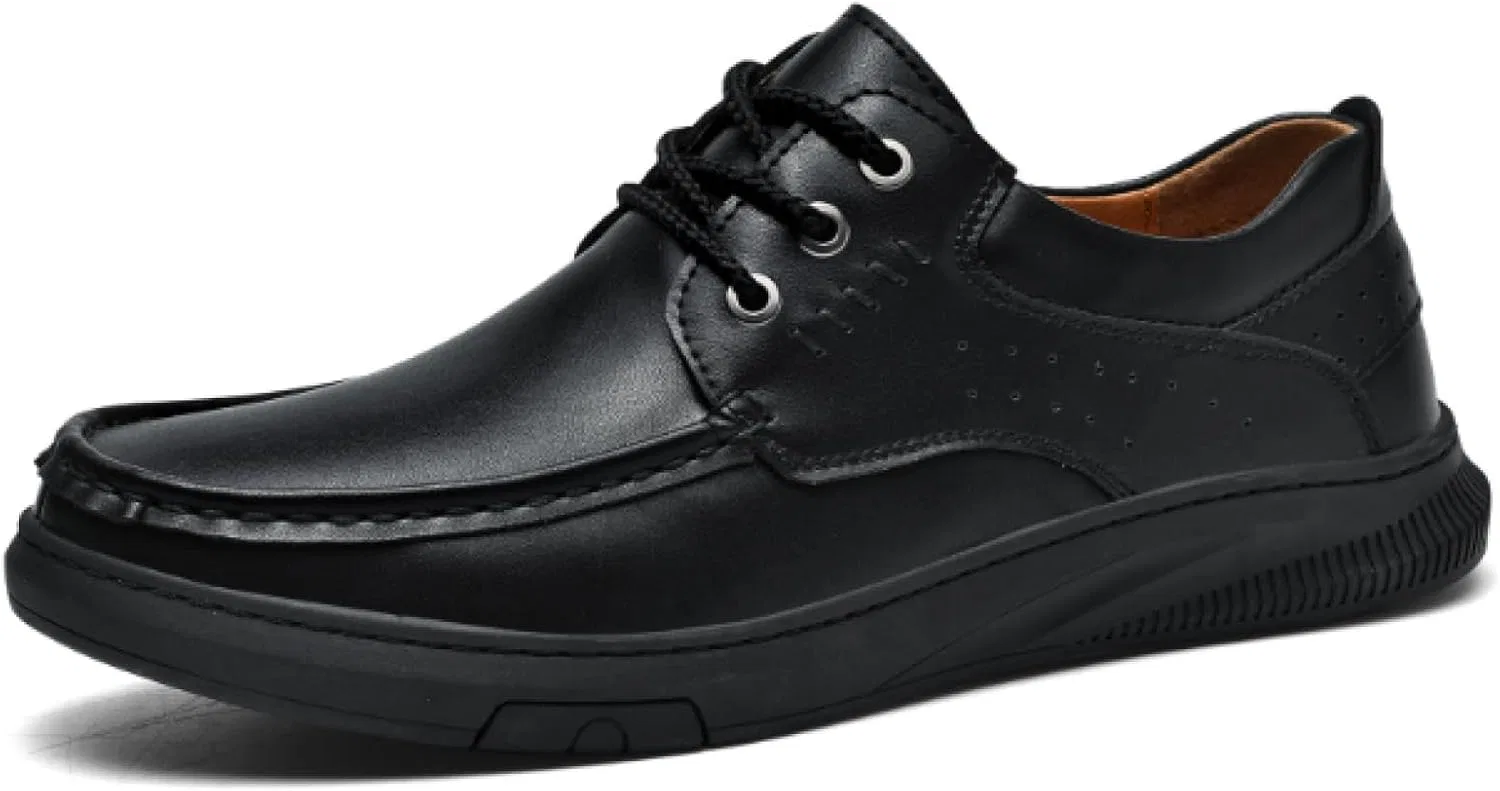 Лоферы мужские, Casual Leather Shoes, модель Light Sailing Shoes, черный JHTZXEEI