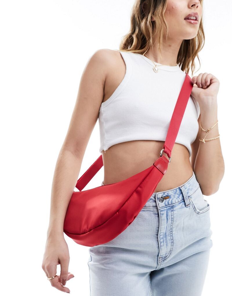

ASOS DESIGN – красная нейлоновая сумка через плечо