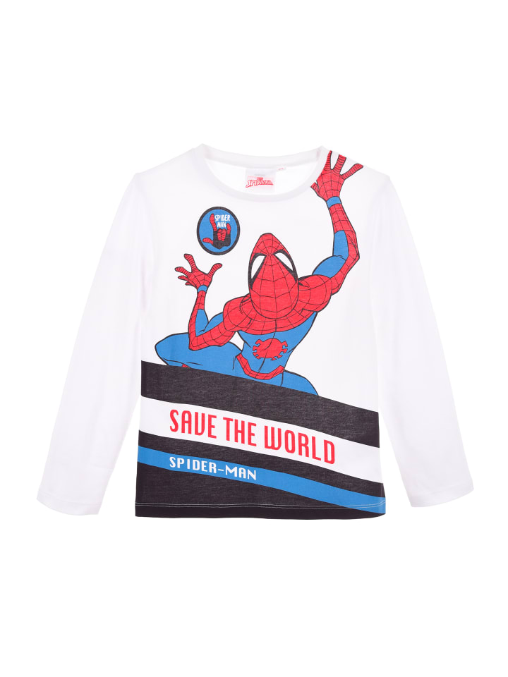 

Рубашка с длинным рукавом Spiderman, белый