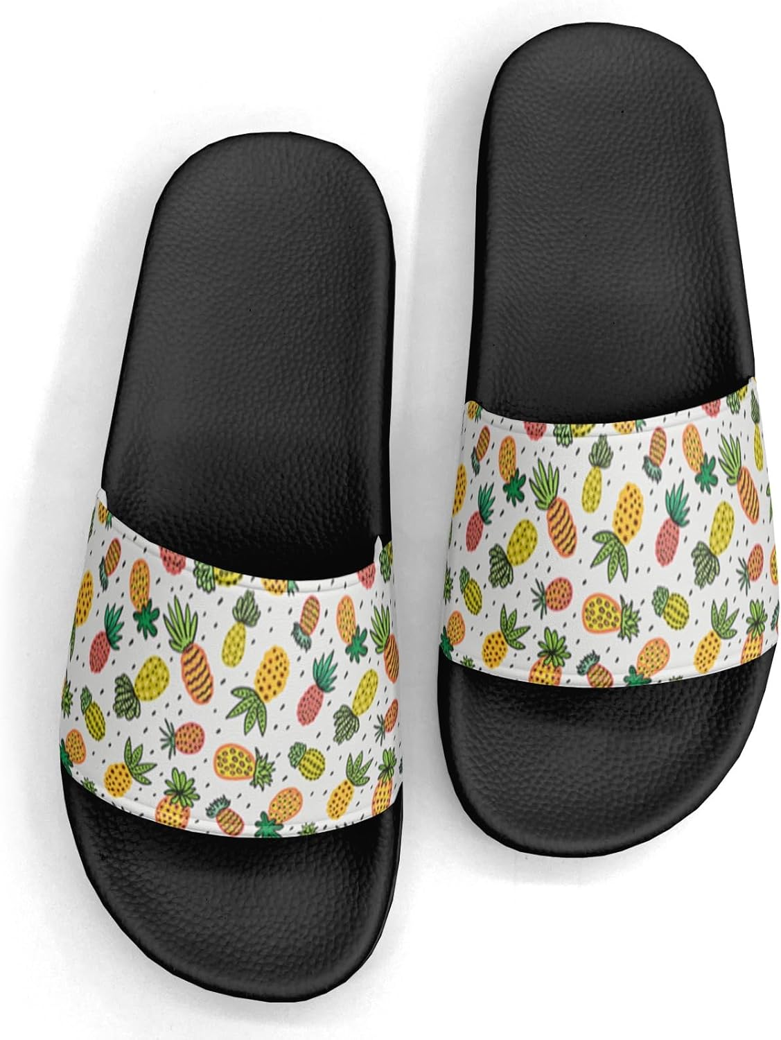 

Тапочки с дизайном ананасов, сандалии для женщин и мужчин, повседневные спортивные сандалии для бассейна, душа, для дома и улицы Generic, Sunny Pineapple