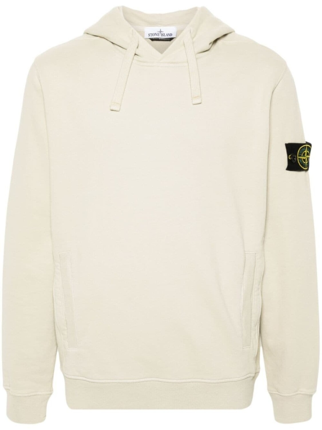 

Stone Island толстовка с капюшоном из хлопка с изображением компаса, нейтральный цвет
