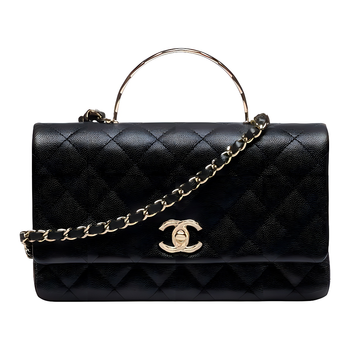 

CHANEL Кожаная сумка через плечо из коровьей кожи, маленькая женская сумка черного цвета