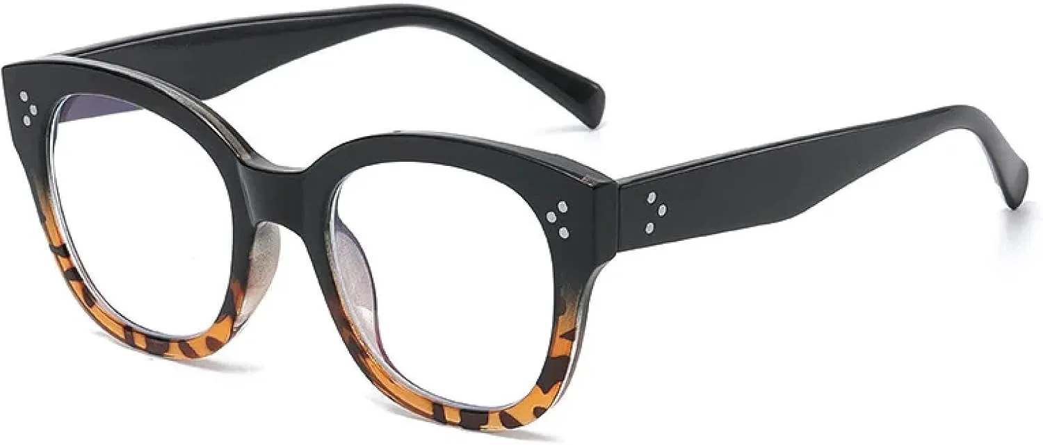 

Женские солнцезащитные очки в винтажном стиле, роскошные, с защитой от УФ-излучения UV400, мужские, в стиле ретро, ​​модные очки VVTWSSW, Black Leopard Clear