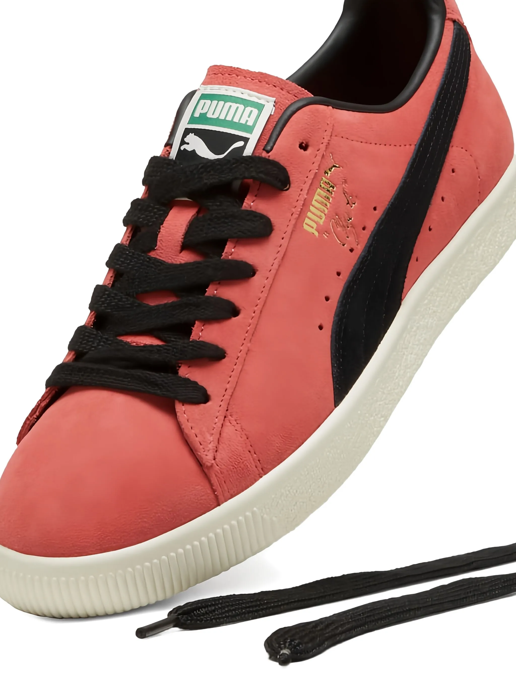 Кроссовки Clyde OG Salmon/Frosted Ivory/Black Puma, оранжевый — фото 4