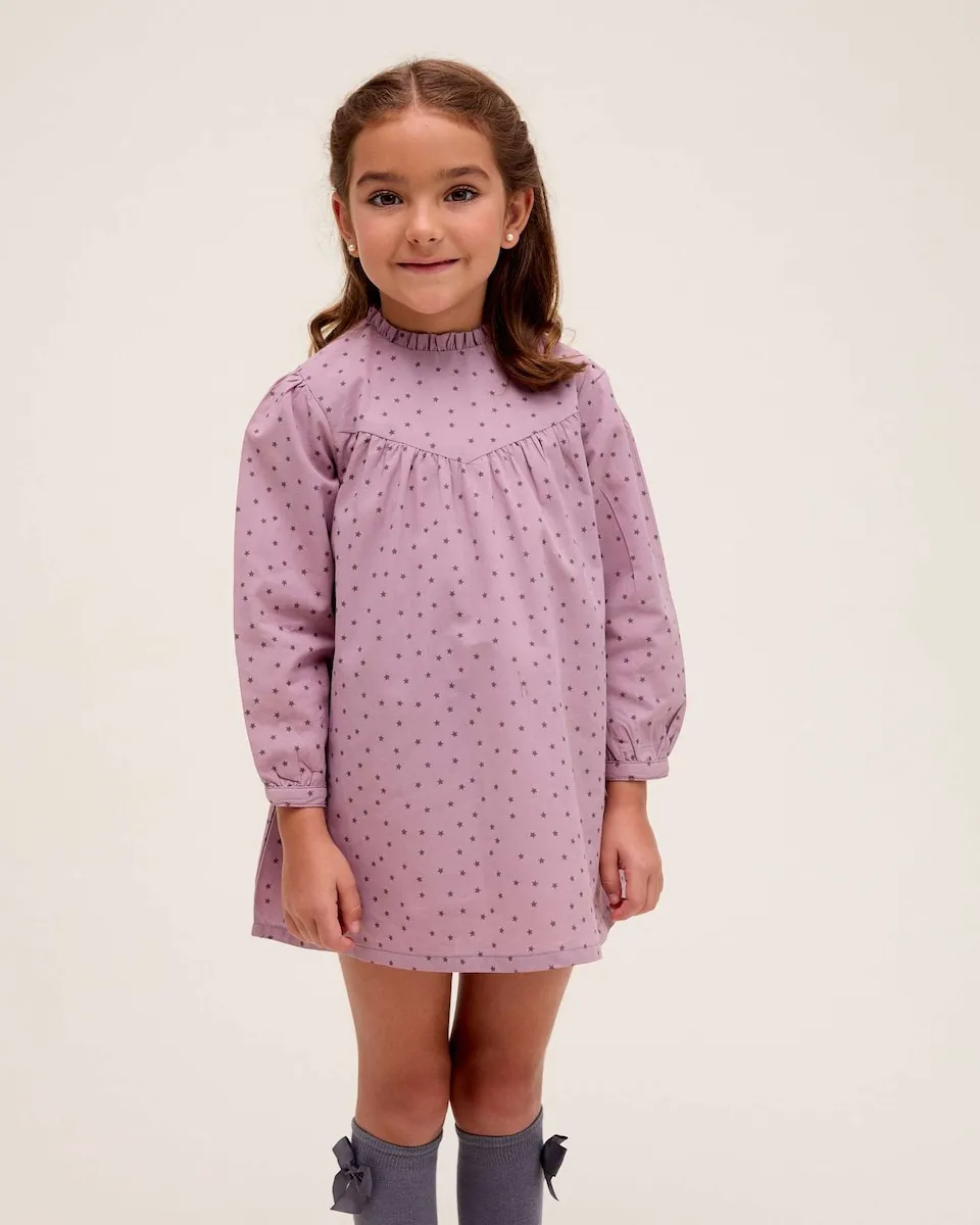 

Детское платье с принтом звезд Dadati, сиреневый