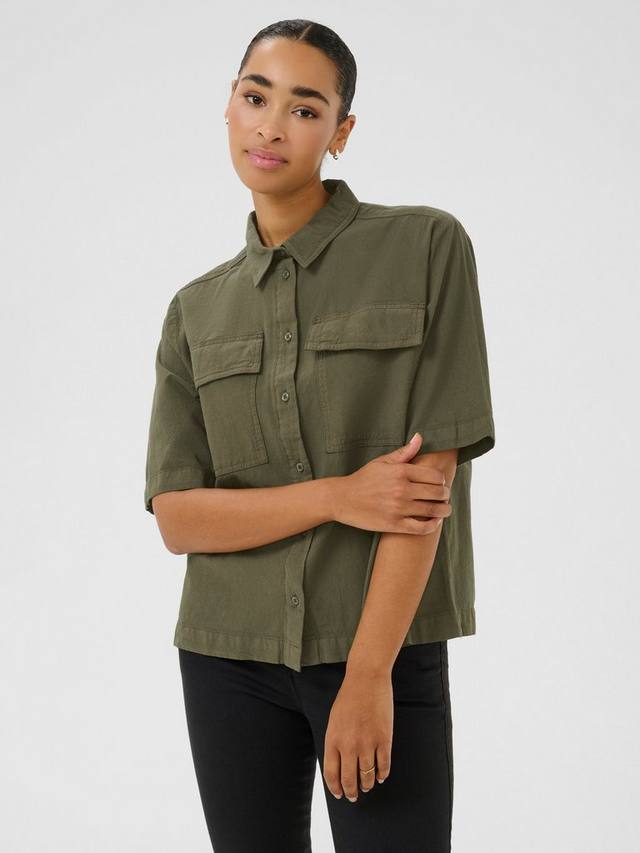 

KAnaya Liah хлопковая утилитарная рубашка KAFFE, Grape Leaf