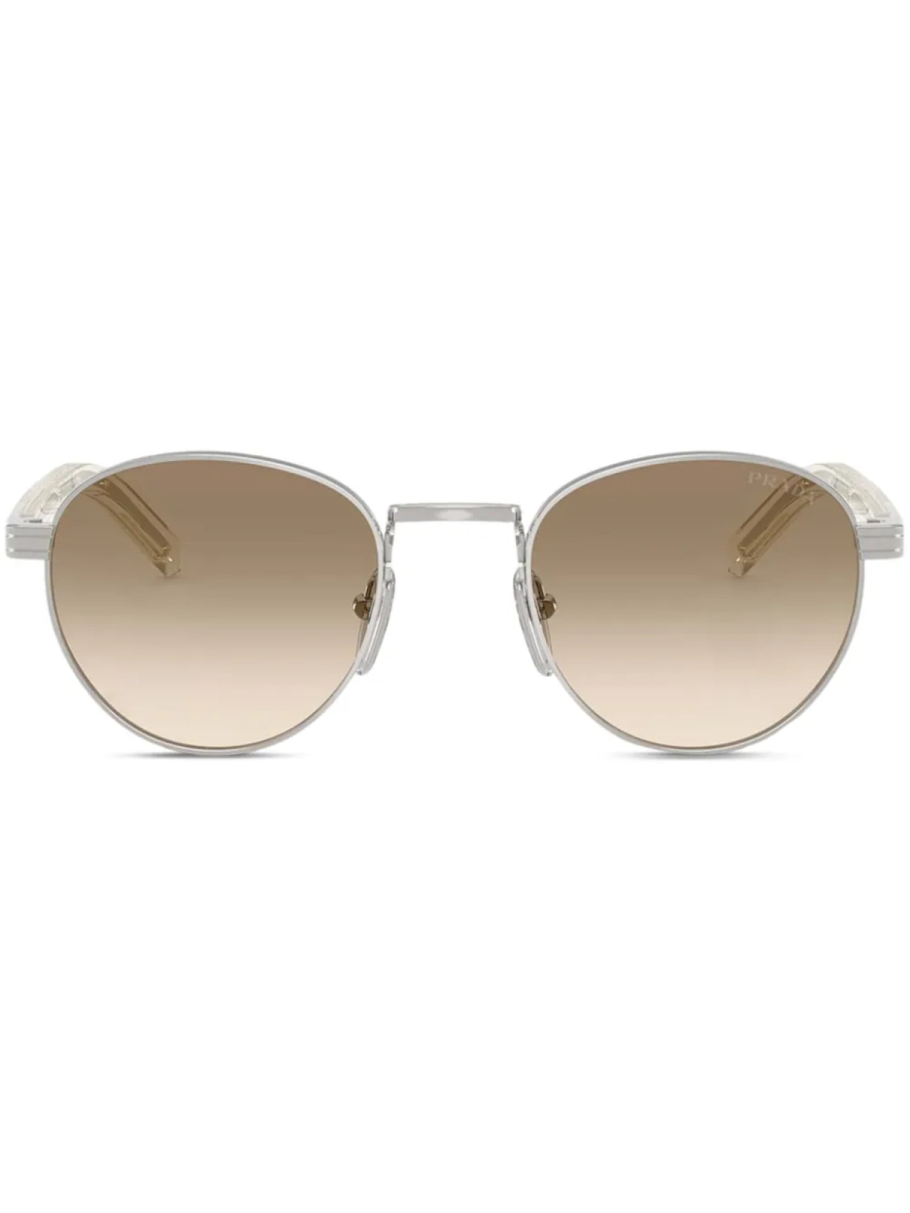 

Солнцезащитные очки в круглой оправе Prada Eyewear, серебряный