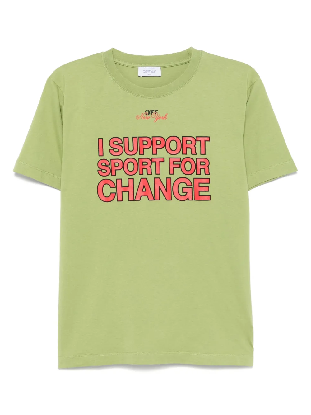 

Футболка с надписью NYC из коллаборации с AC Milan Off-White, зеленый