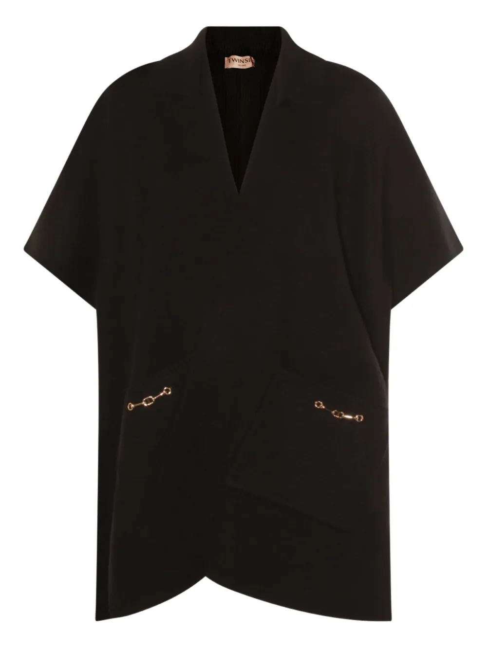 

Рифленый жакет с цепочным декором TWINSET, черный