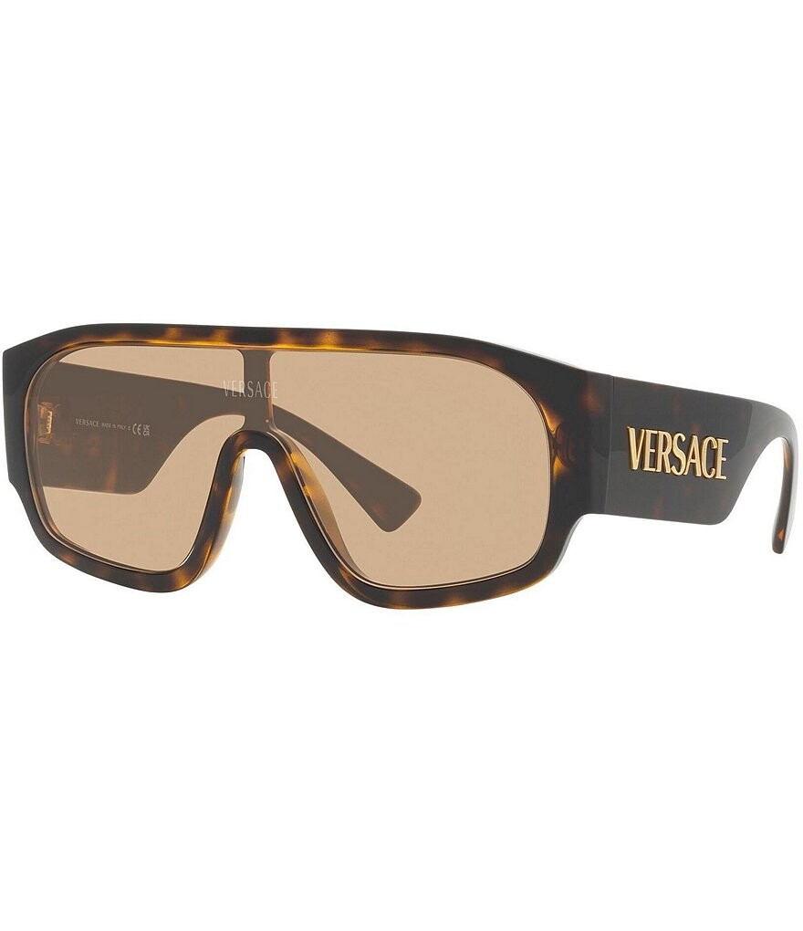 

Versace Солнцезащитные очки унисекс с черепаховой оправой 33 мм, коричневый