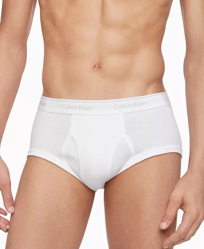 Комплект из 3 классических хлопковых трусов для мужчин Calvin Klein, белый — фото 3