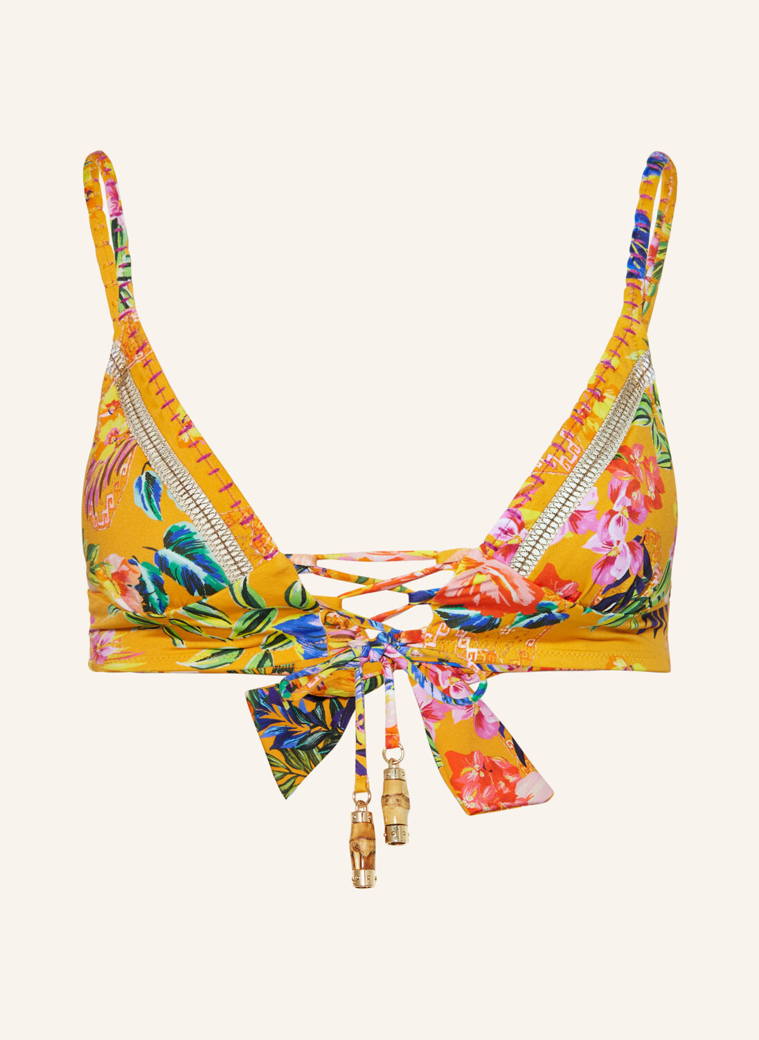 

Топ бикини без косточек sunset florals watercult, цвет DUNKELGELB/BLAU/ROT