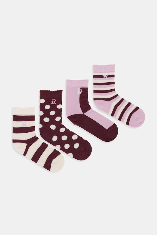 

4 пары детских носков United Colors Of Benetton, розовый