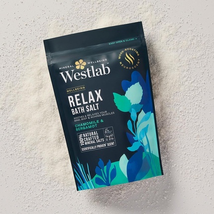 Соль для ванны Magnesium Relax, 1 кг - Нейросенсор для улучшения настроения - Ромашка и бергамот Westlab — фото 3