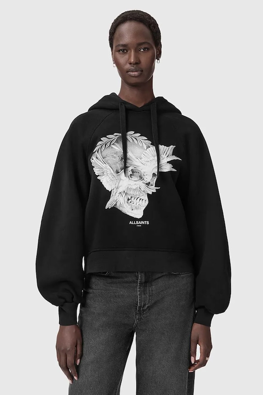 

Хлопковая толстовка AllSaints, черный