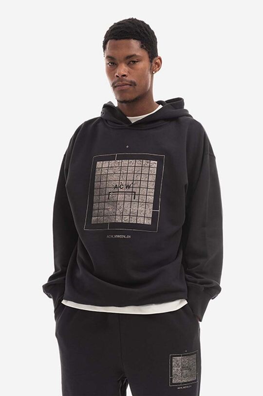 

Хлопковая толстовка Foil Grid Hoodie A-Cold-Wall*, черный