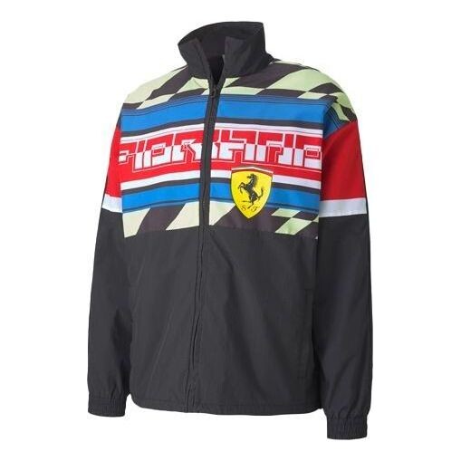 

Куртка scuderia jacket ferrari woven jacket 'black blue red white' Puma, черный