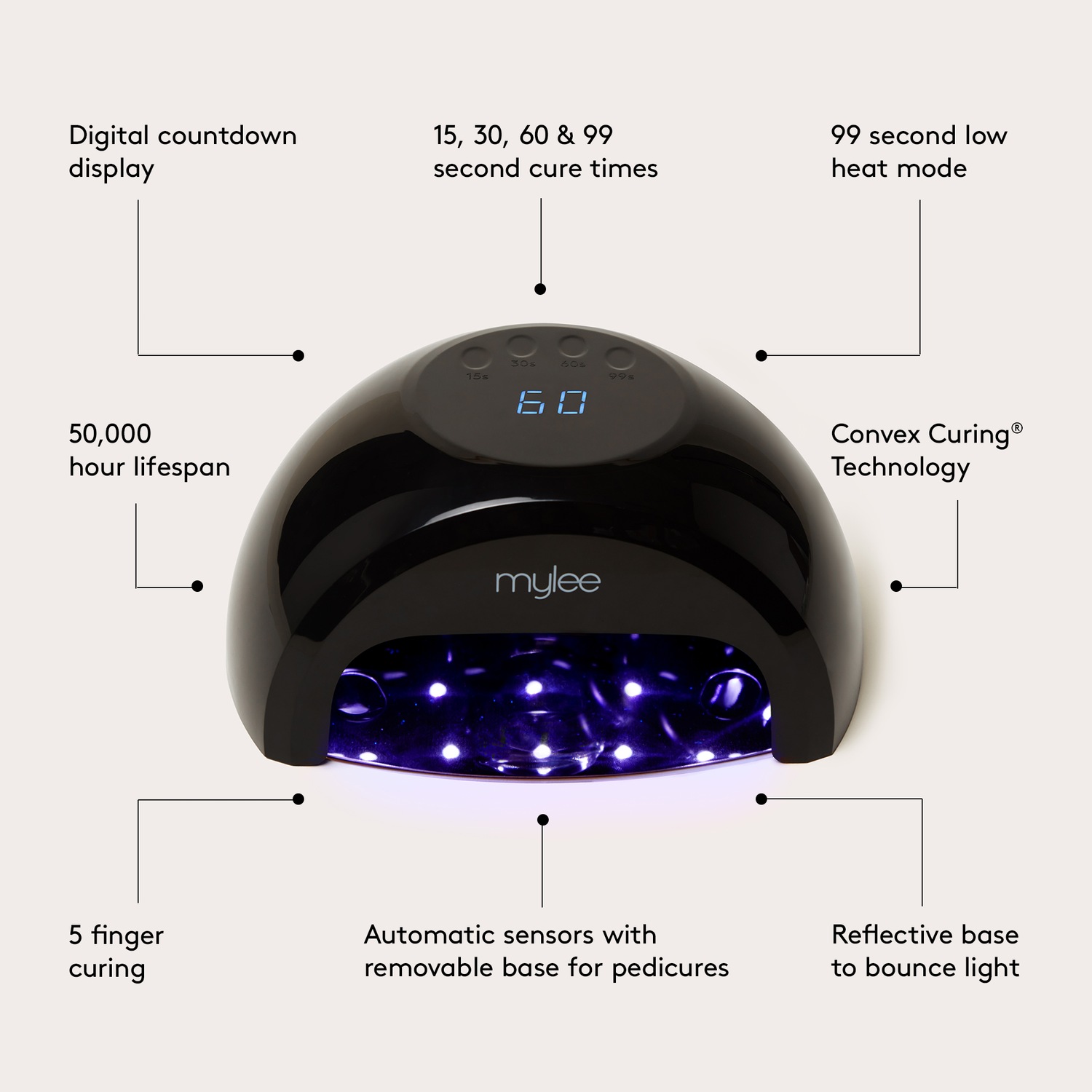 Искусственные ногти grande led gel-nagellack-trockenlampe Mylee, количество 1 шт. — фото 4