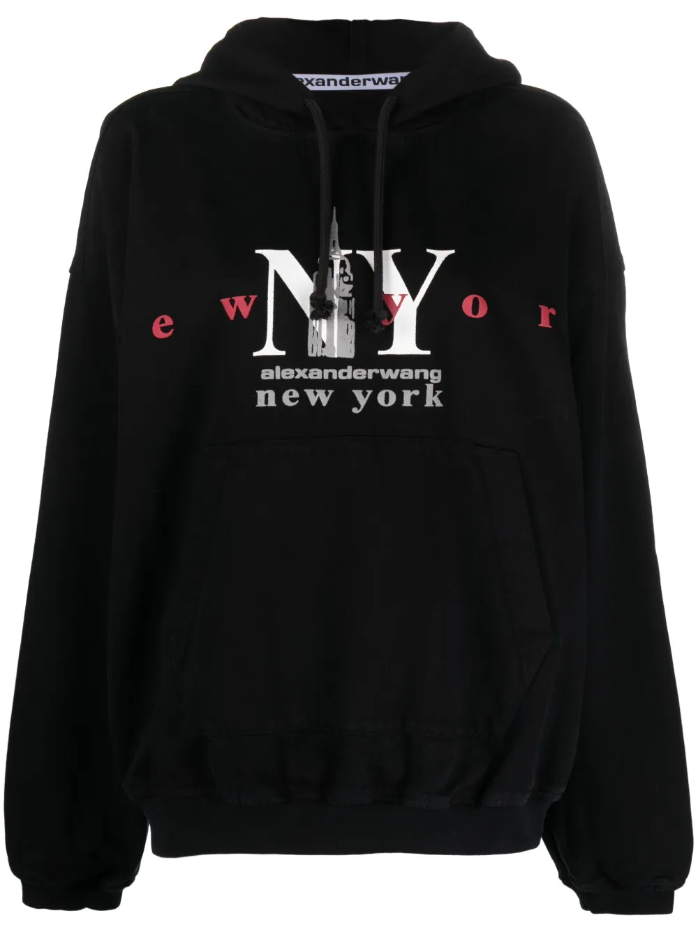 

Худи с логотипом Alexander Wang, черный