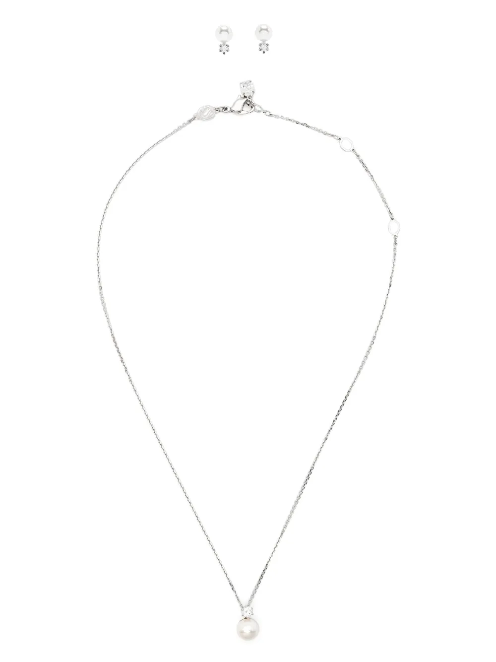 

Комплект Matrix из колье и серег Swarovski, серебяный
