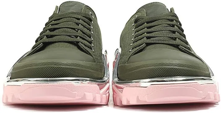 Кроссовки Adidas by RAF Simons Detroit Runner (оливково-розовый/серебристый) EU — фото 3