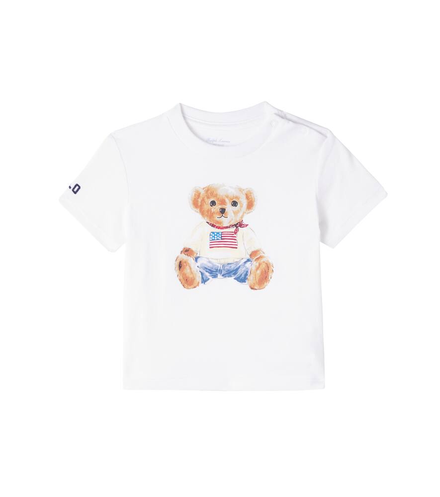 

Детская футболка Polo Bear из хлопка Polo Ralph Lauren Kids, White