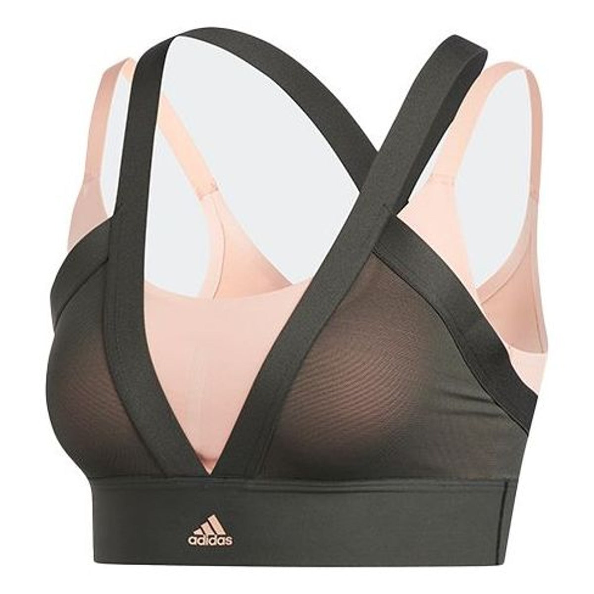 

Бюстгальтер (WMNS) adidas All Me Layered Sports Bra 'Green Pink'