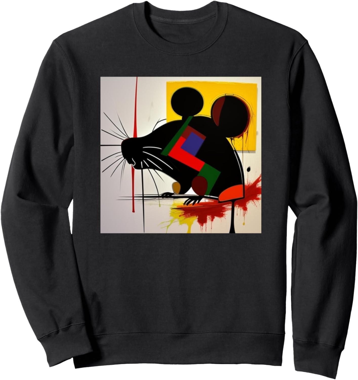 

Яркая толстовка с силуэтом мыши для любителей мышей Rats Pets Art + Women Girls Kids Men Boys Gift, черный