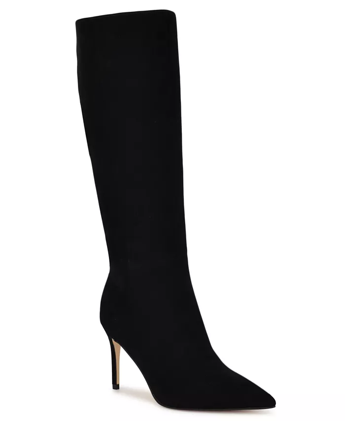 Женские высокие сапоги-стилеты Cook, стандартная и широкая голенища Nine West, черный