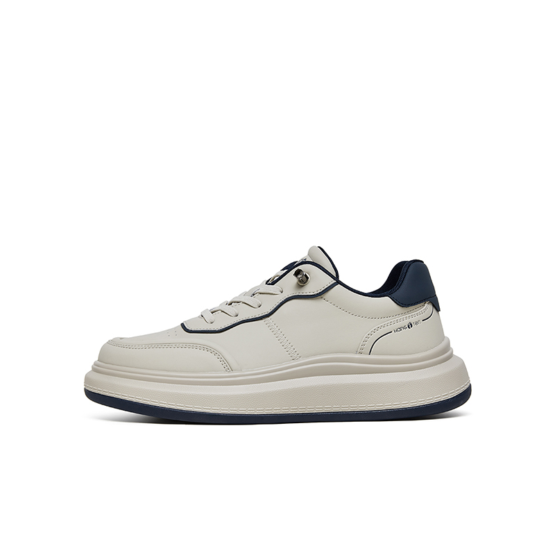 

HANG TEN Антискользящие износостойкие низкие скейтерские кроссовки мужские - бежево-серо-голубые, цвет Beige Gray Blue