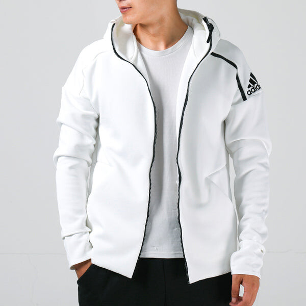 Куртка adidas ZNE HOODY 3.0 Retro Sports Hooded Jacket Asia Edition White, белый — фото 3