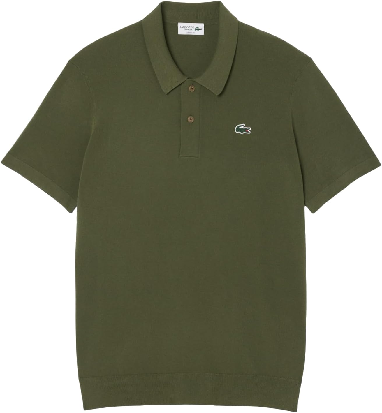 

Lacoste мужской спортивный короткий рукав поло воротник гольф свитер, Olive