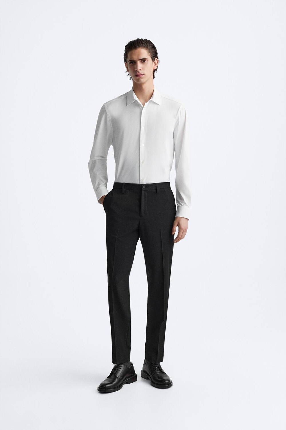 

Рубашка стрейч ZARA, белый