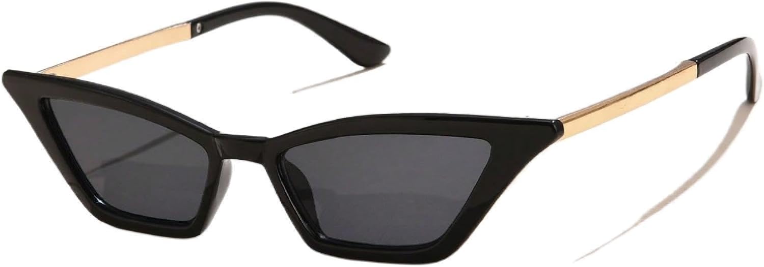 

Солнцезащитные очки с защитой от УФ-излучения UV400 | Треугольные «кошачий глаз», металлический дизайн | Для женщин и мужчин, для занятий спортом на открытом воздухе и вождения DSVIGF, 02