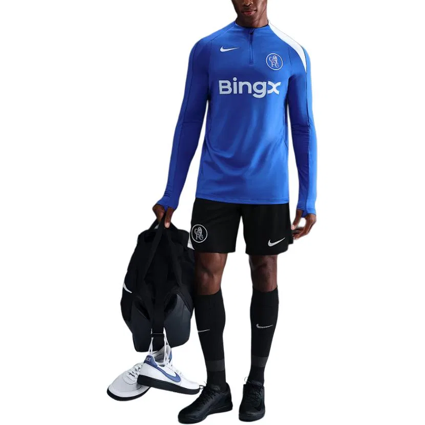 Футбольные шорты Chelsea Fc Strike Third Men's Dri-FIT Total 90 Soccer Knit Nike, Black — фото 2