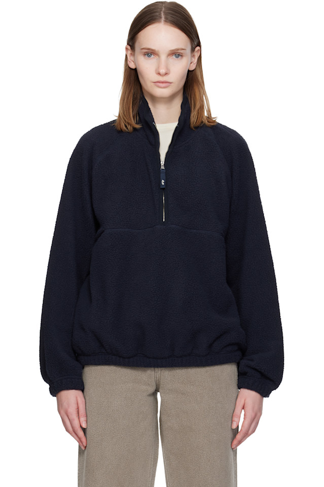 

Nothing Written Темно-Синий шерстяной флисовый свитер