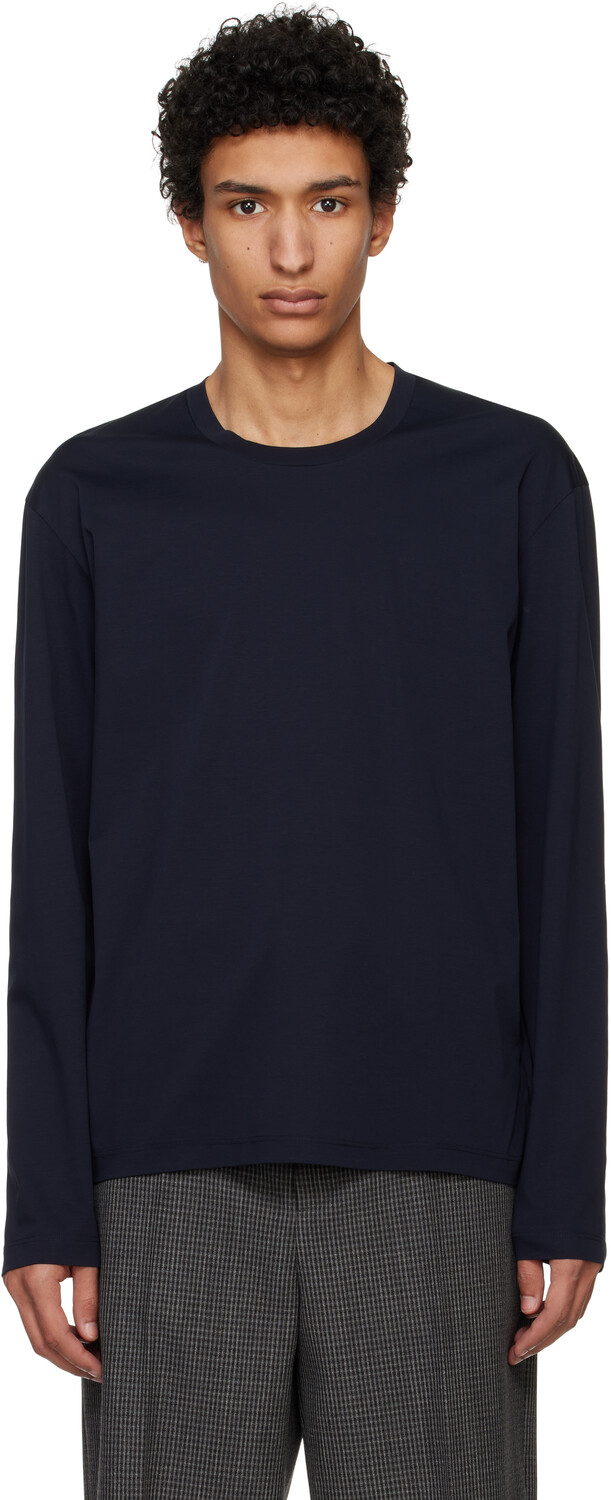 

Футболка с логотипом ВМС и флагом на левой стороне Jil Sander