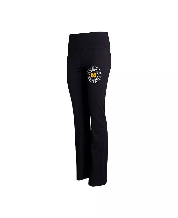 

Черные женские расклешенные леггинсы Tri-Blend Michigan Wolverines Enclave Concepts Sport