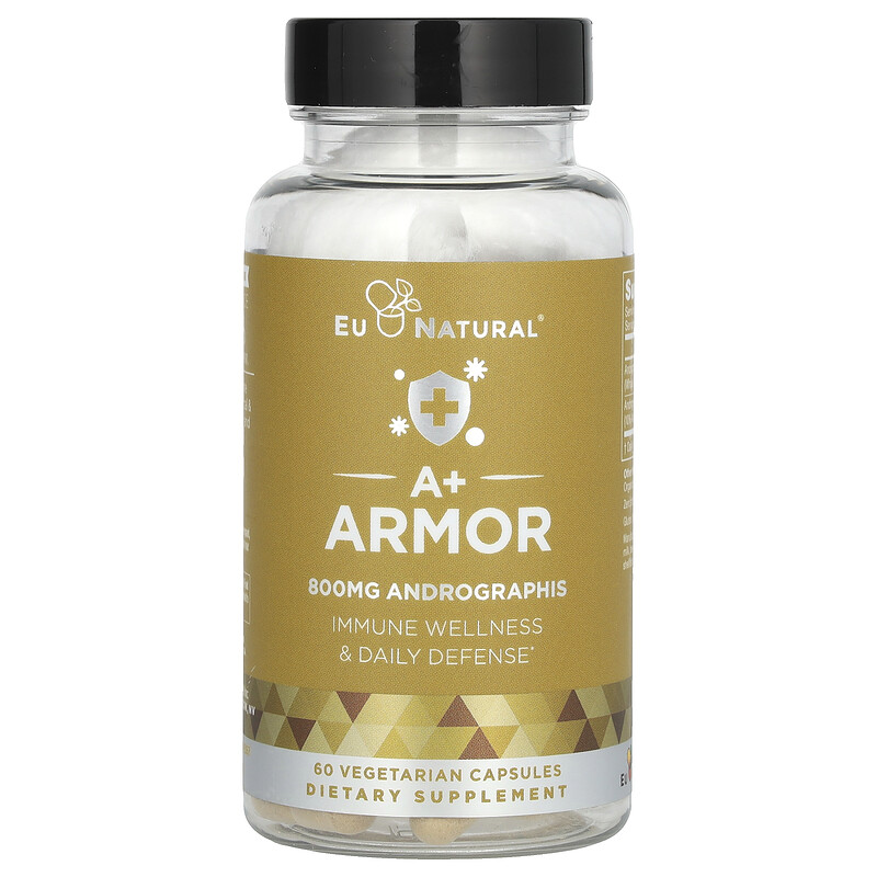 

Eu Natural, A + Armor, 800 мг, 60 вегетарианских капсул (400 мг на капсулу)