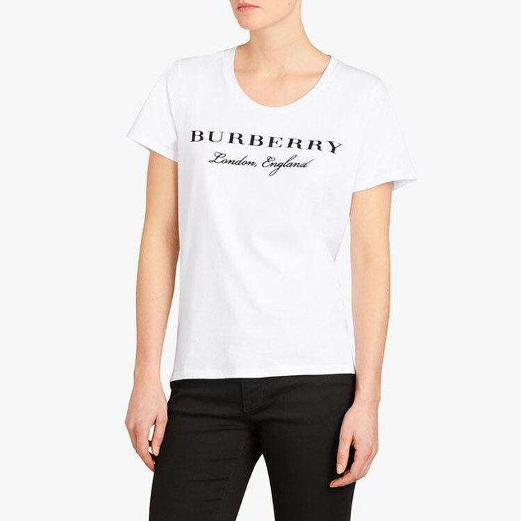 Футболка женская Burberry, белый — фото 4