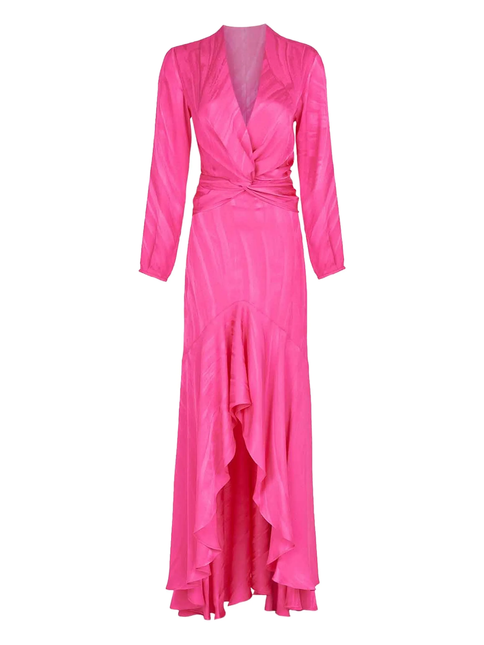 

Макси-платье с оборками Albarella twist-details Silvia Tcherassi, розовый