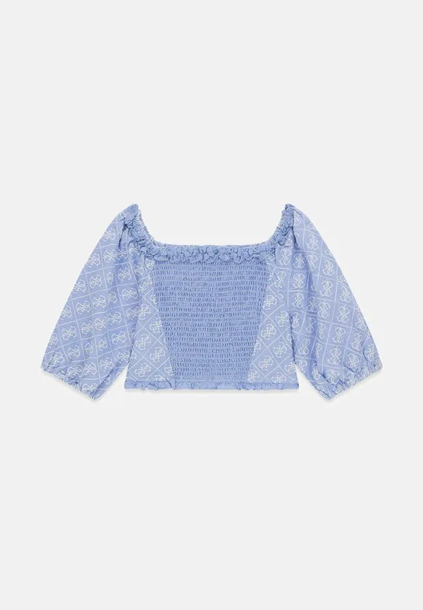 Блузка-Оксфорд с открытыми плечами Guess, G Logo Blu Indigo C — фото 2