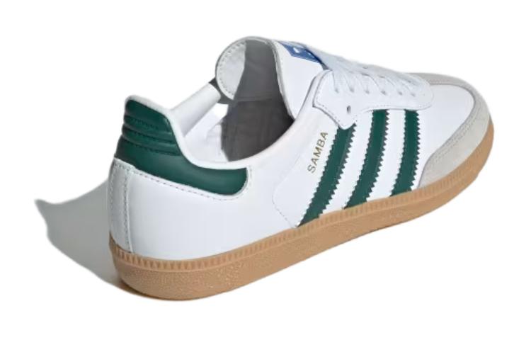 Adidas Samba OG White Collegiate Green Gum Детская Adidas Originals, Белый Зеленый — фото 4