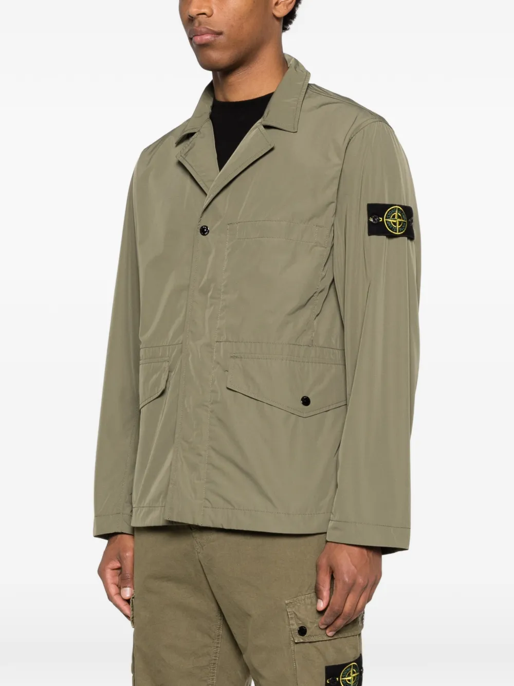 Пиджак с клапанными карманами Stone Island, зеленый — фото 3