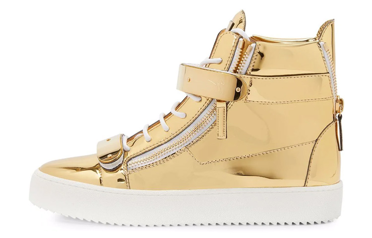 

/GZ Coby High-Top Скейтборд Кроссовки Мужские Золотые Giuseppe Zanotti, Original Shoe Box Included