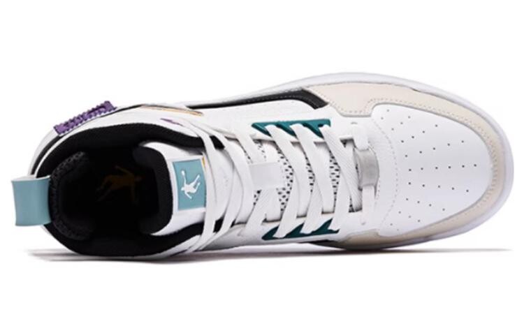 Кроссовки QIAODAN Skateboarding Shoes Men High-top  White Grass Color, белый — фото 4