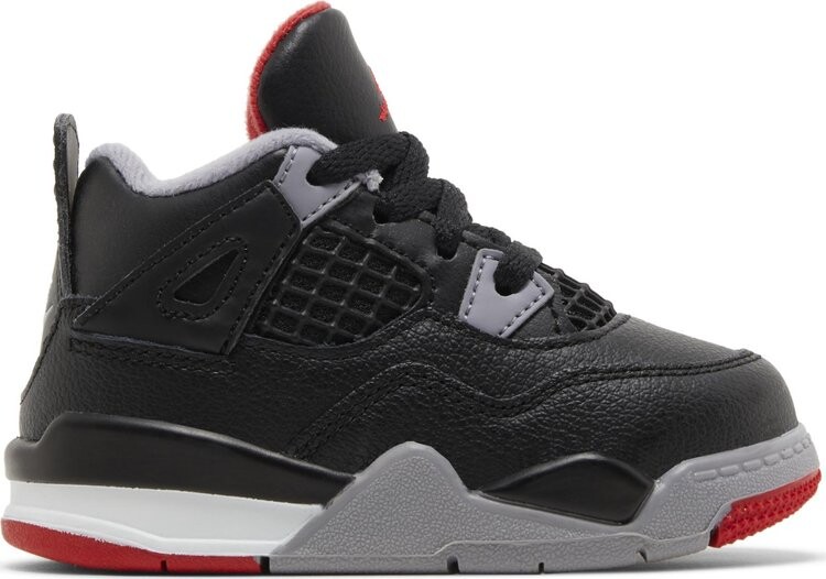 

Кроссовки Air Jordan 4 Retro TD 'Bred Reimagined', черный