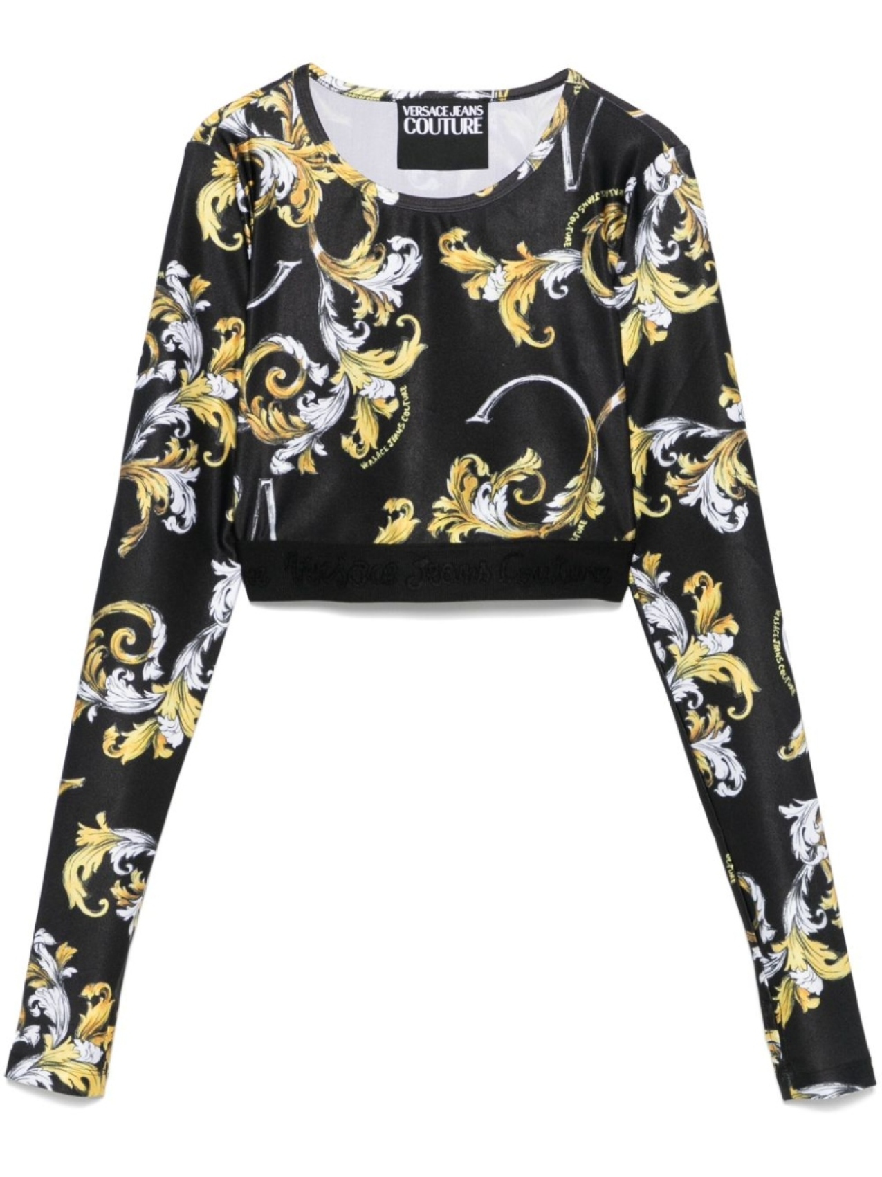 

Versace Jeans Couture топ с принтом Barocco, черный