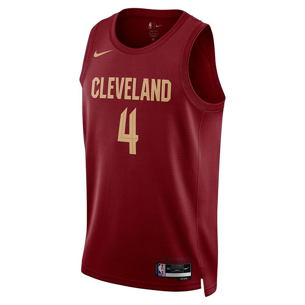 Унисекс Джерси Nike Evan Mobley Burgundy Cleveland Cavaliers Swingman — Icon Edition, цвет Cav Med Re — фото 3