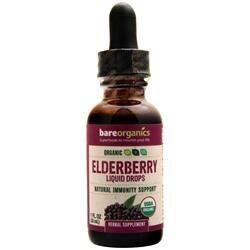 

Bare Organics Капли органической жидкости из бузины 1 жидкая унция
